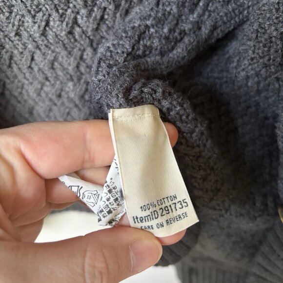 L.L Bean Gray Cardigan Women’s Petite XS 100% Cotton Button Up - Picture 7 of 7